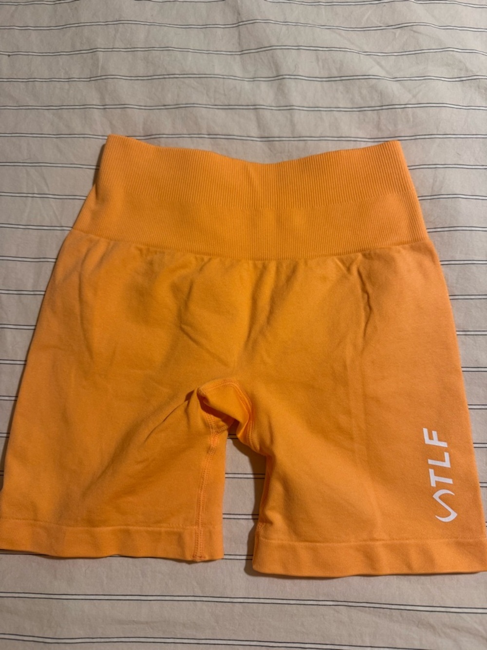 TLF Women’s High-Waist Orange Bike Shorts